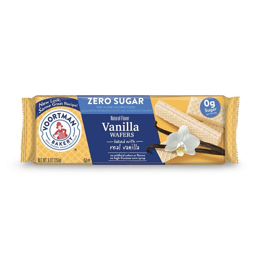 Voortman Sugar Free Wafers & Cookies – 3 Packs Per Order | Vanilla Wafers - Specialty Snack by Voortman