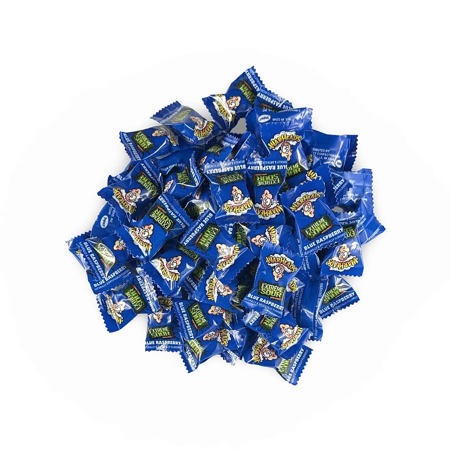 Warheads Extreme Sour Candy 8 Oz. Tub (Approx. 50 Pieces) | Blue Raspberry - Specialty Snack by Warheads