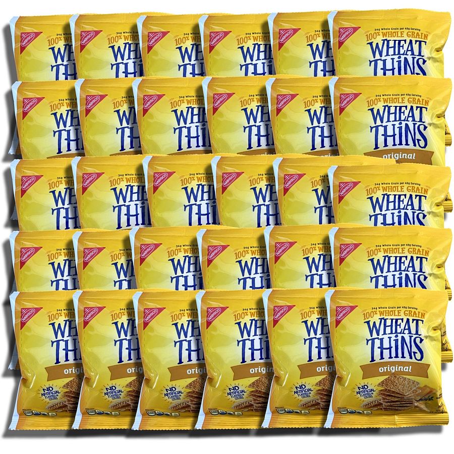 Whole Grain Cracker Wheat Thins 1.75 Oz, 30 Pack - Specialty Snack by Wheat Thins
