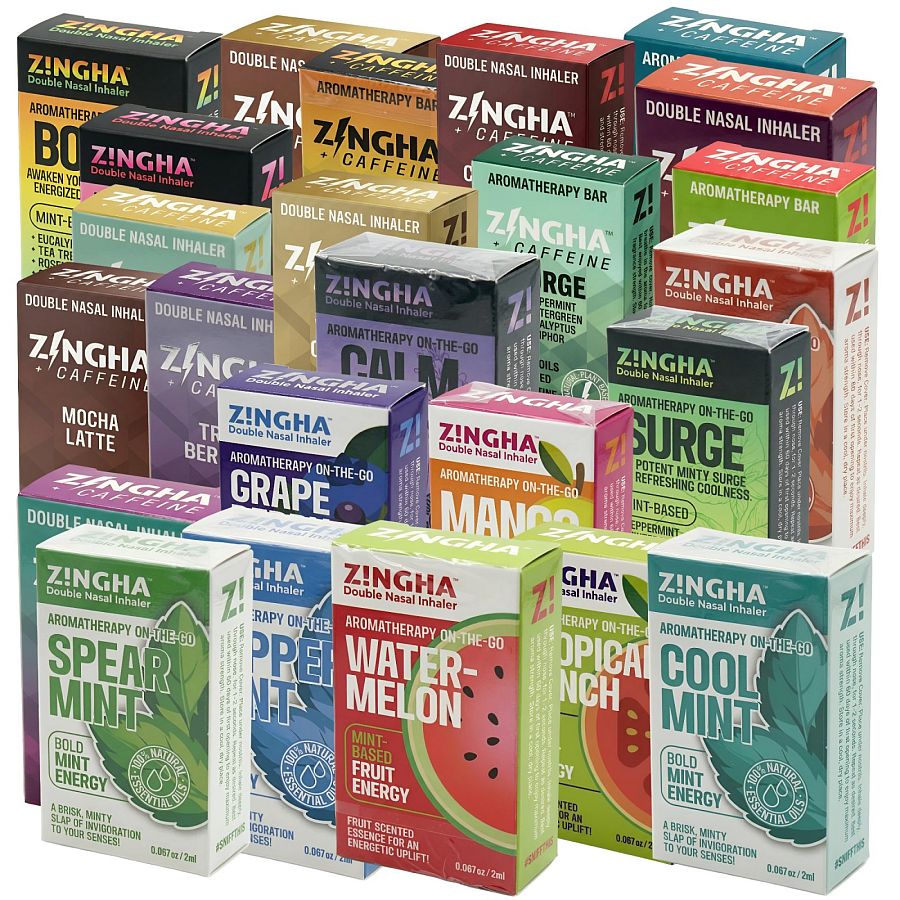 Z!NGHA Double Aromatherapy Nasal Inhalers, Choose Your Flavor (20+ Options) Herbal Pocket Freindly Travel Ready Refreshing Aromatic Experience - Specialty Snack by Z!NGHA