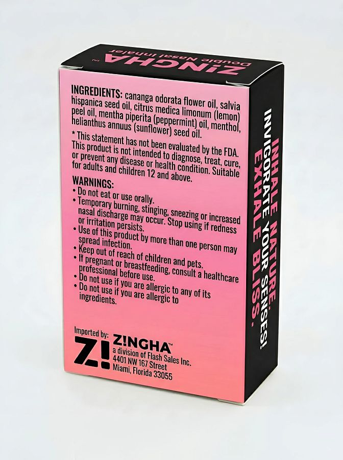 Z!NGHA Double Herbal Inhalers | Aromatherapy Nasal Inhaler, Bliss - Specialty Snack by Z!NGHA
