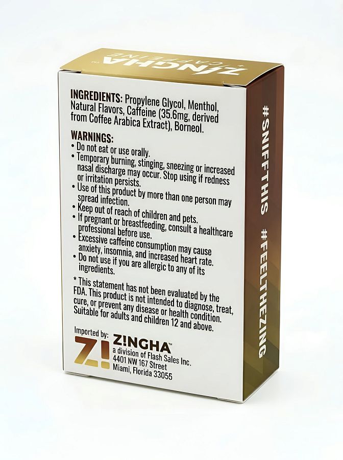 Z!NGHA Double Herbal Inhalers | Aromatherapy Nasal Inhaler, Caffeinated Caramel Banana - Specialty Snack by Z!NGHA