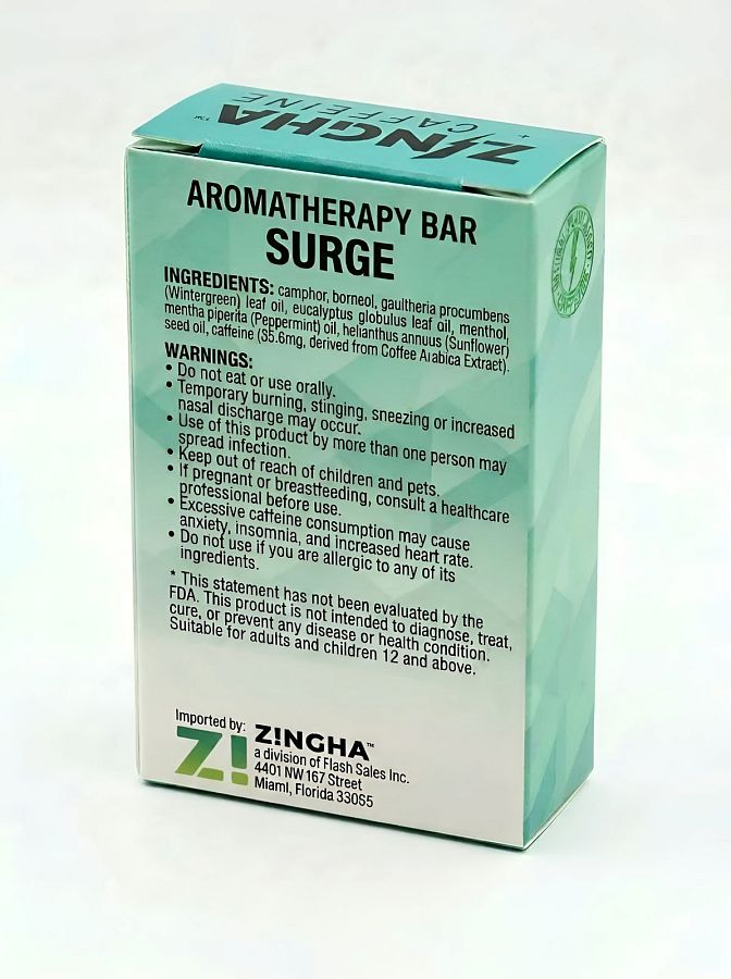 Z!NGHA Double Herbal Inhalers | Aromatherapy Nasal Inhaler, Caffeinated Surge - Specialty Snack by Z!NGHA