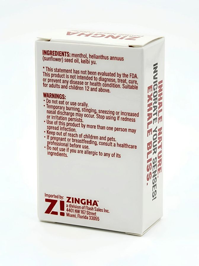 Z!NGHA Double Herbal Inhalers | Aromatherapy Nasal Inhaler, Cinnamint - Specialty Snack by Z!NGHA