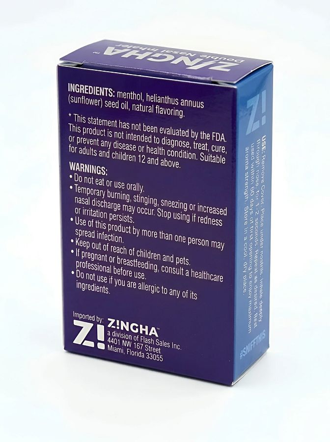 Z!NGHA Double Herbal Inhalers | Aromatherapy Nasal Inhaler, Grape Berry - Specialty Snack by Z!NGHA