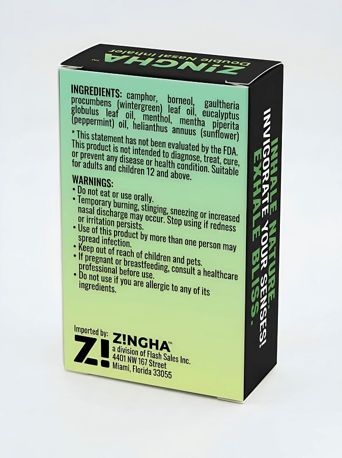 Z!NGHA Double Herbal Inhalers | Aromatherapy Nasal Inhaler, Surge - Specialty Snack by Z!NGHA