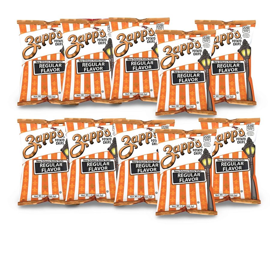Zapp's Potato Chips 10 Pack – 1.5 oz Bags | Original - Specialty Snack by Zapp's