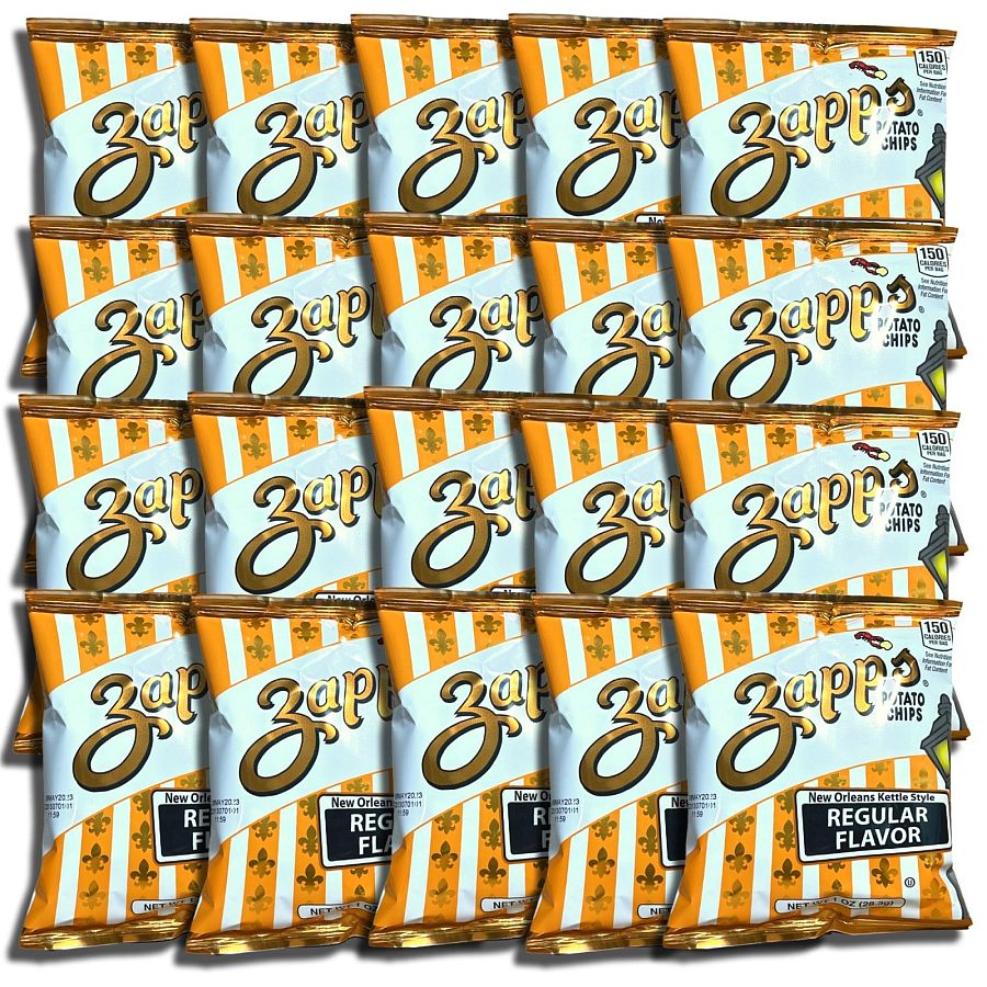 Zapp's New Orleans Kettle Potato Chips, 1 Oz, 20 Bags - Specialty Snack by Zapp's